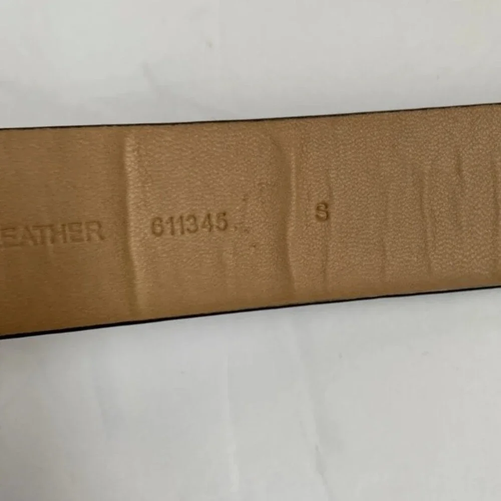 Calvin Klein Men's Black Genuine Leather, Buckle Dress Belt Size S